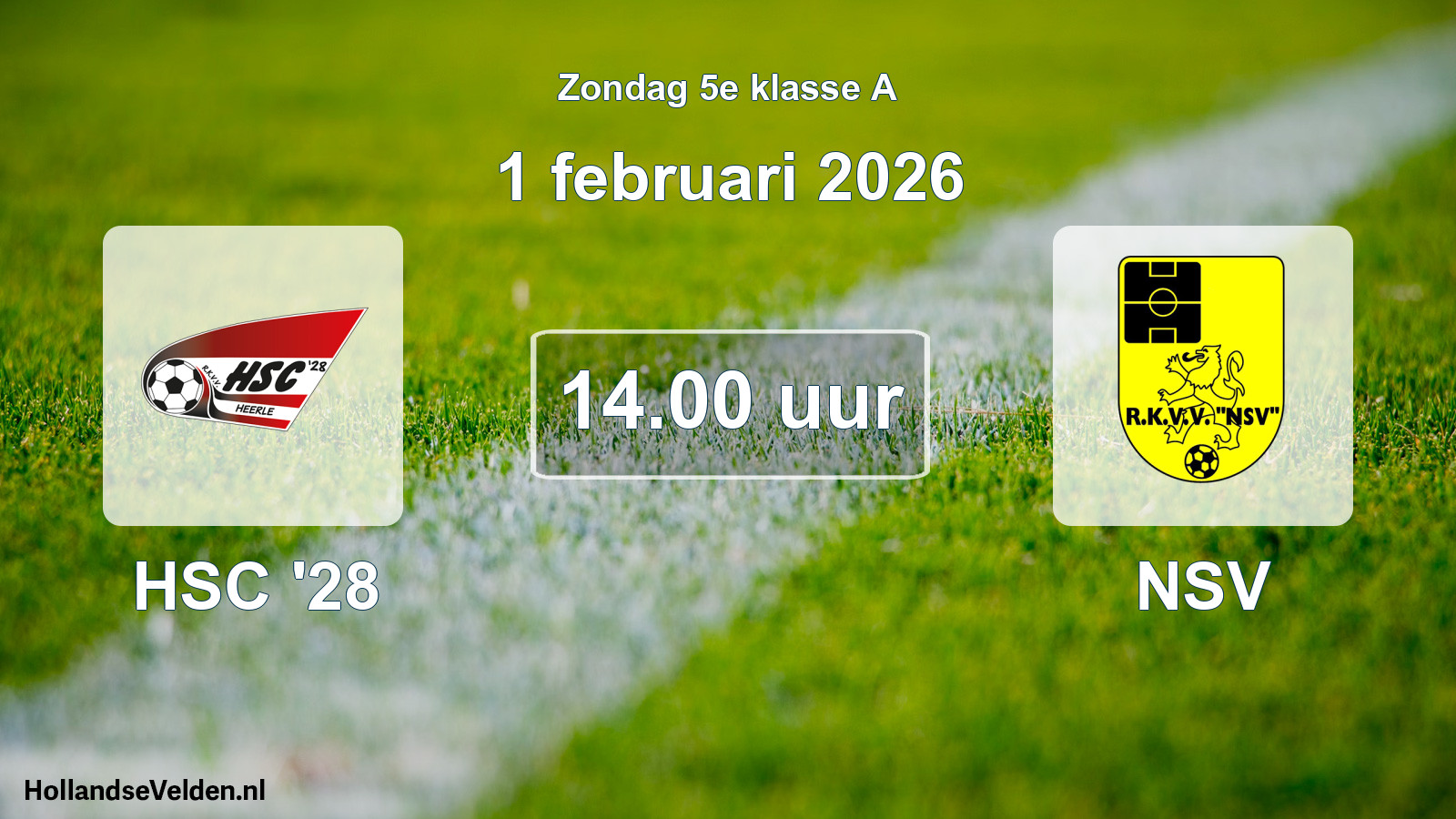 Geplande wedstrijd: HSC '28 - NSV (1 februari 2026)