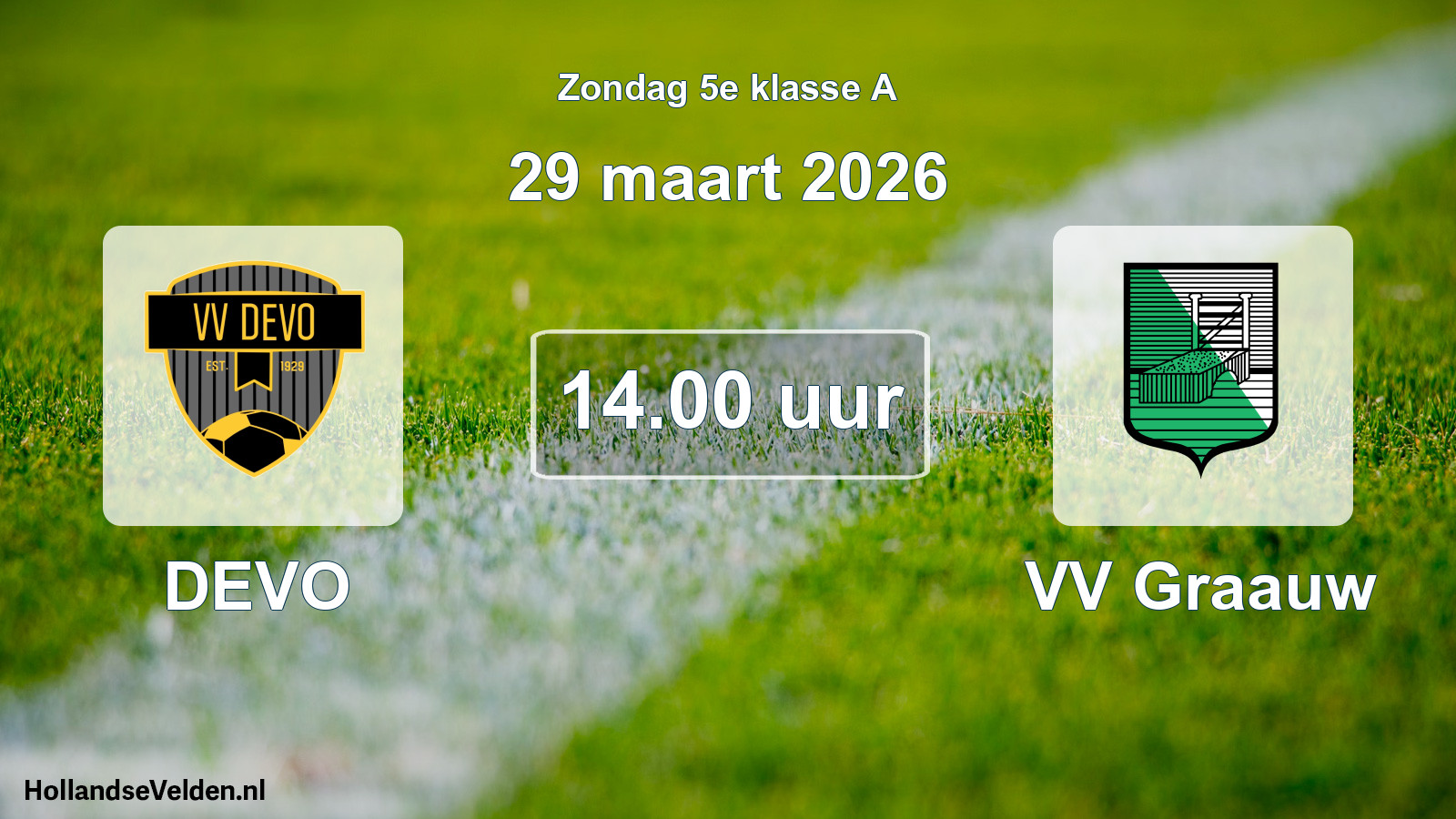 Scheduled Match: DEVO - VV Graauw (29 March 2026)
