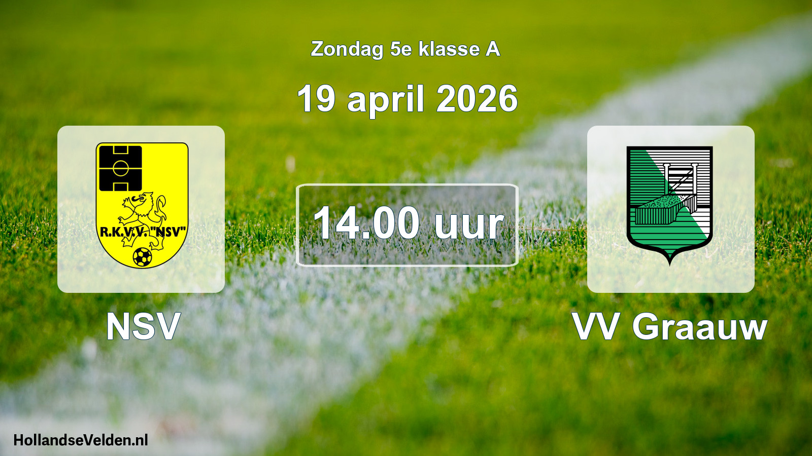 Geplande wedstrijd: NSV - VV Graauw (19 april 2026)