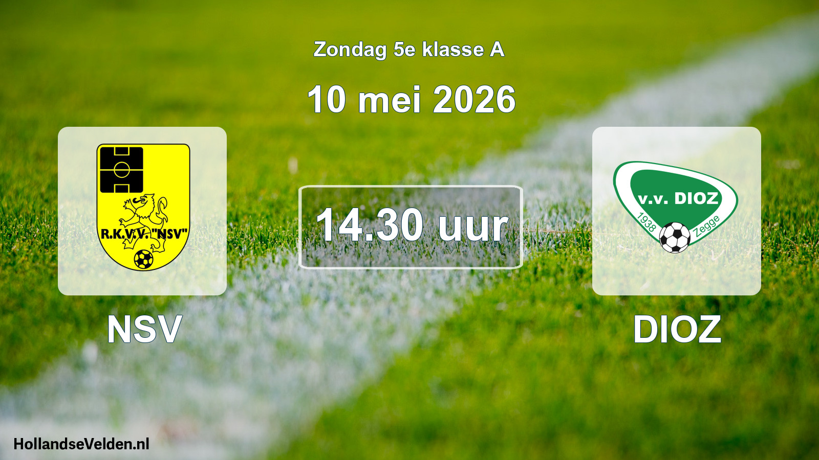 Geplande wedstrijd: NSV - DIOZ (10 mei 2026)