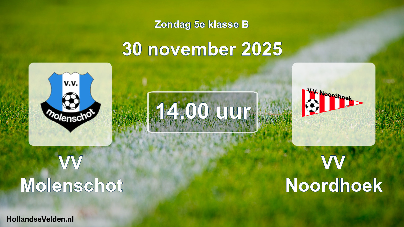 Scheduled Match: VV Molenschot - VV Noordhoek (30 November 2025)