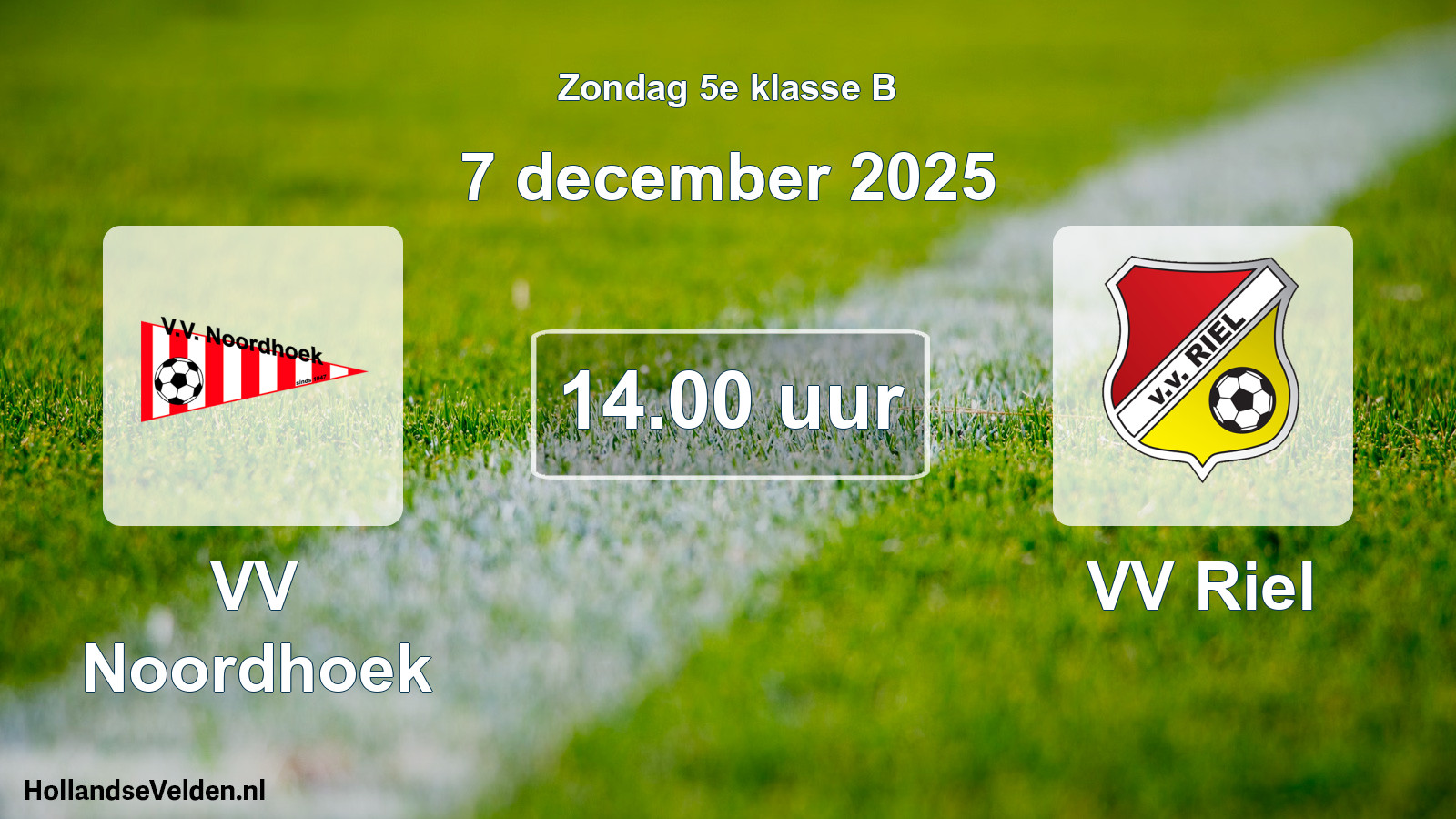 Scheduled Match: VV Noordhoek - VV Riel (7 December 2025)