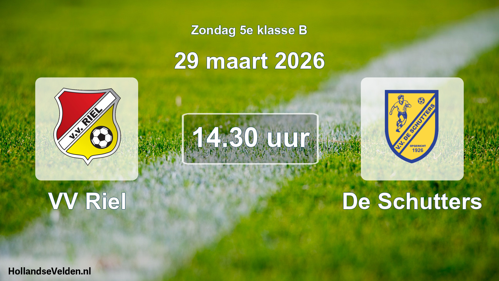 Scheduled Match: VV Riel - De Schutters (29 March 2026)