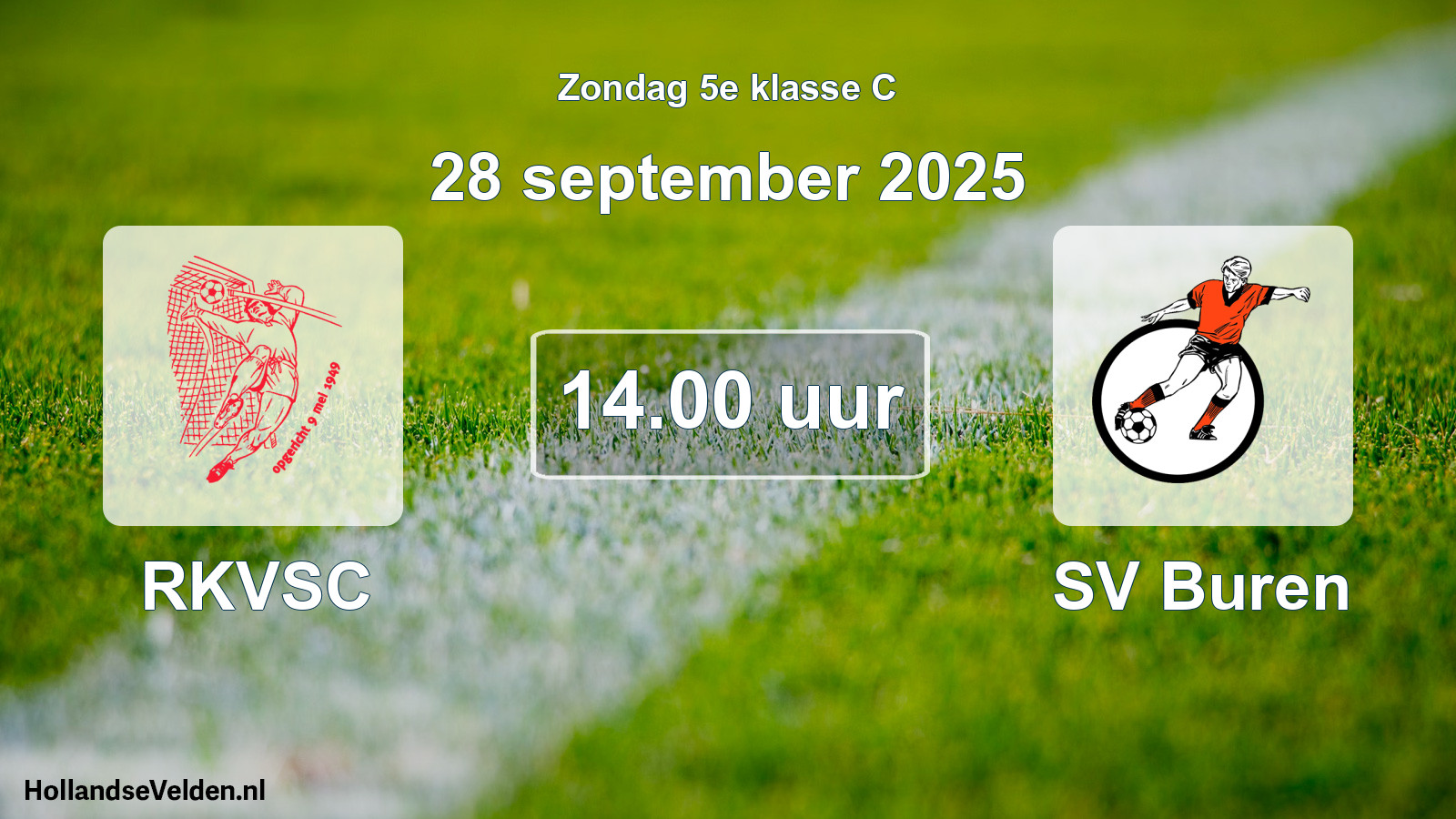Geplande wedstrijd: RKVSC - SV Buren (28 september 2025)