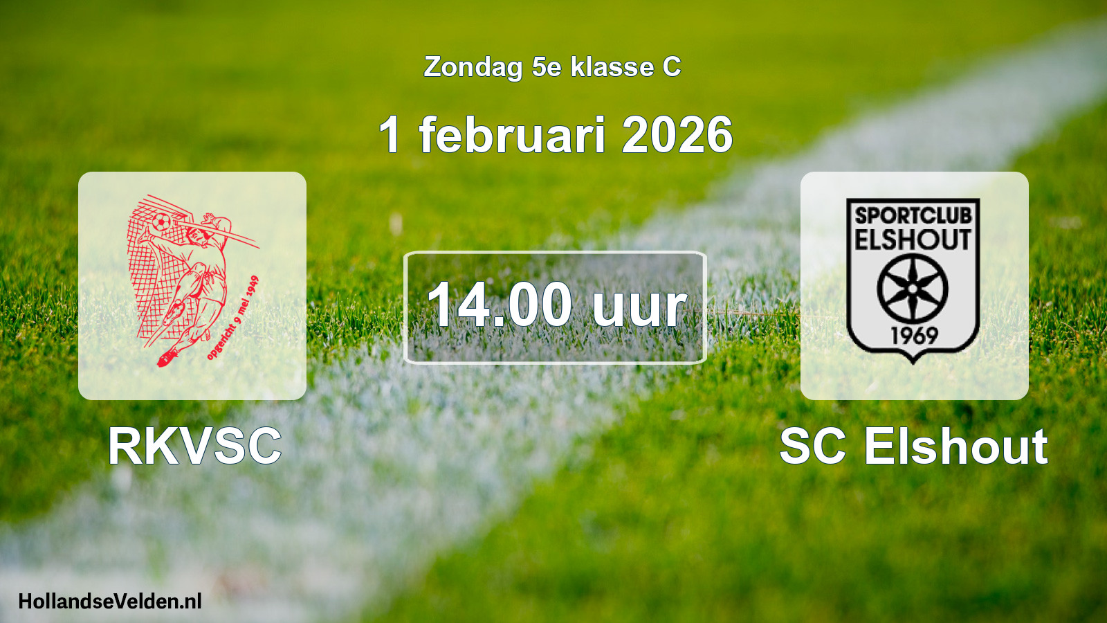 Scheduled Match: RKVSC - SC Elshout (1 February 2026)