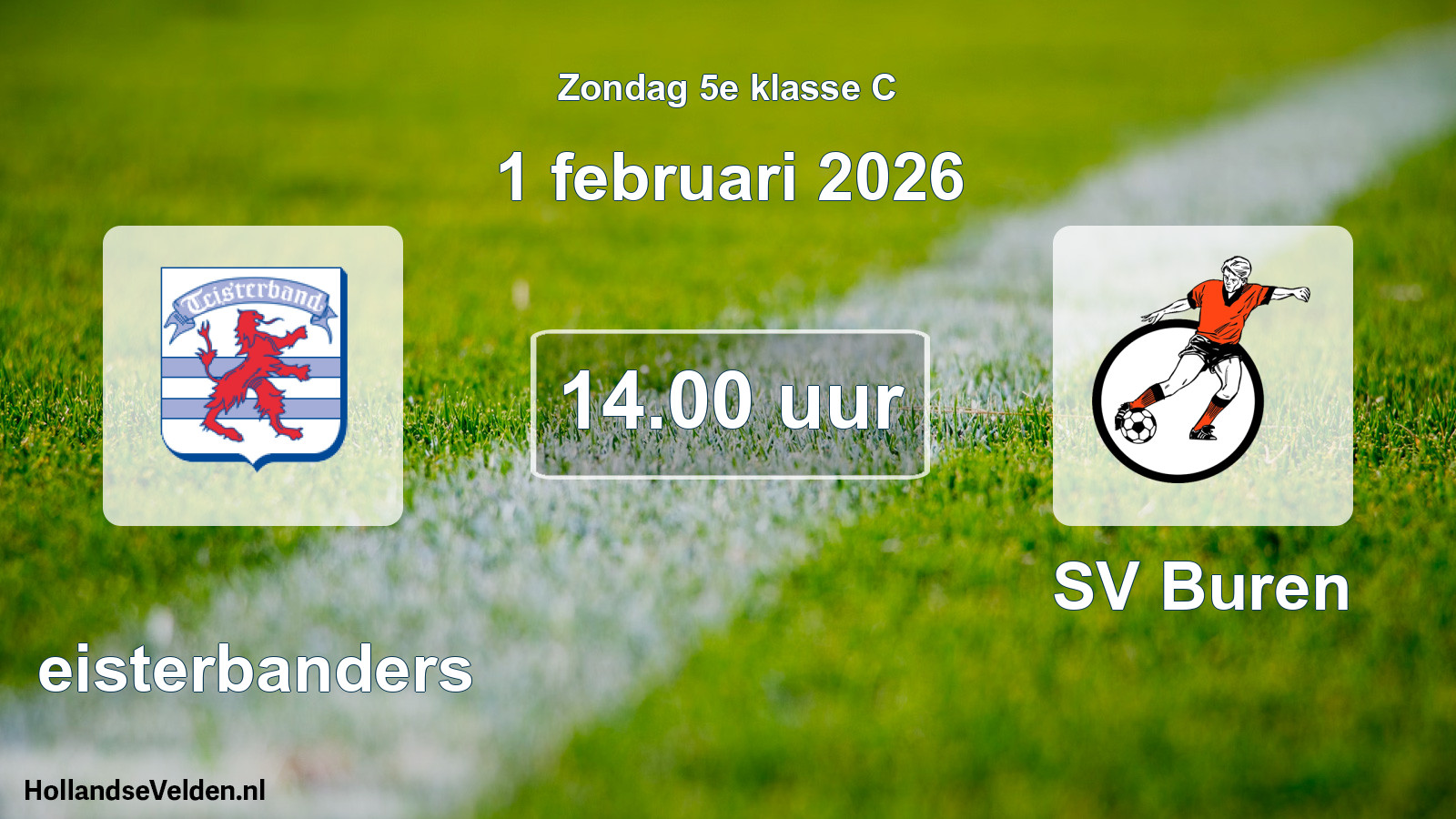 Geplande wedstrijd: Teisterbanders - SV Buren (1 februari 2026)
