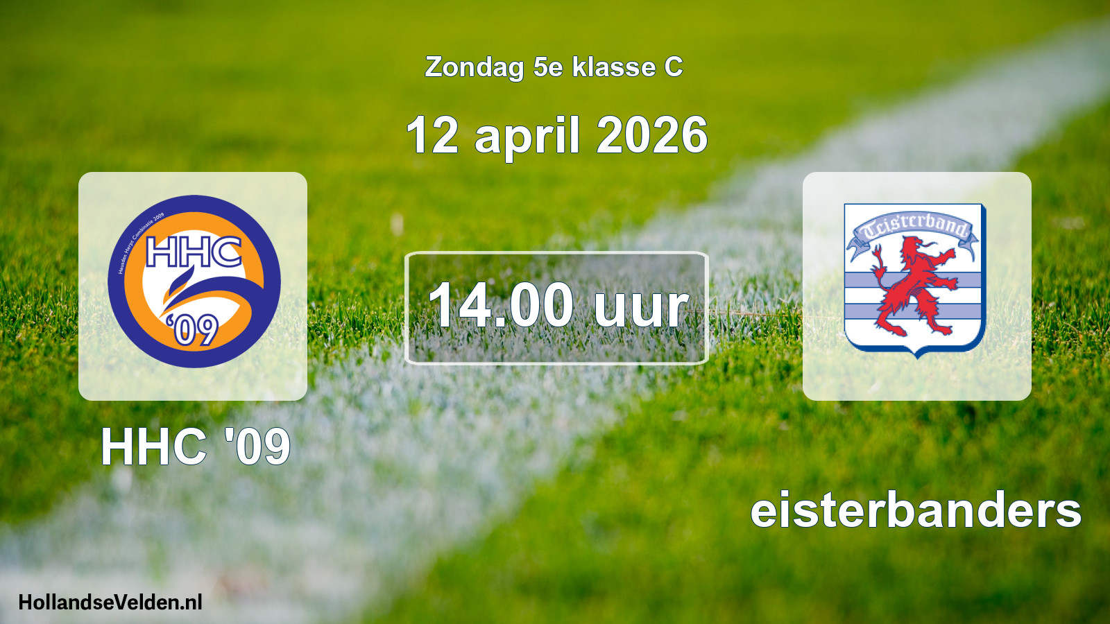Geplande wedstrijd: HHC '09 - Teisterbanders (12 april 2026)