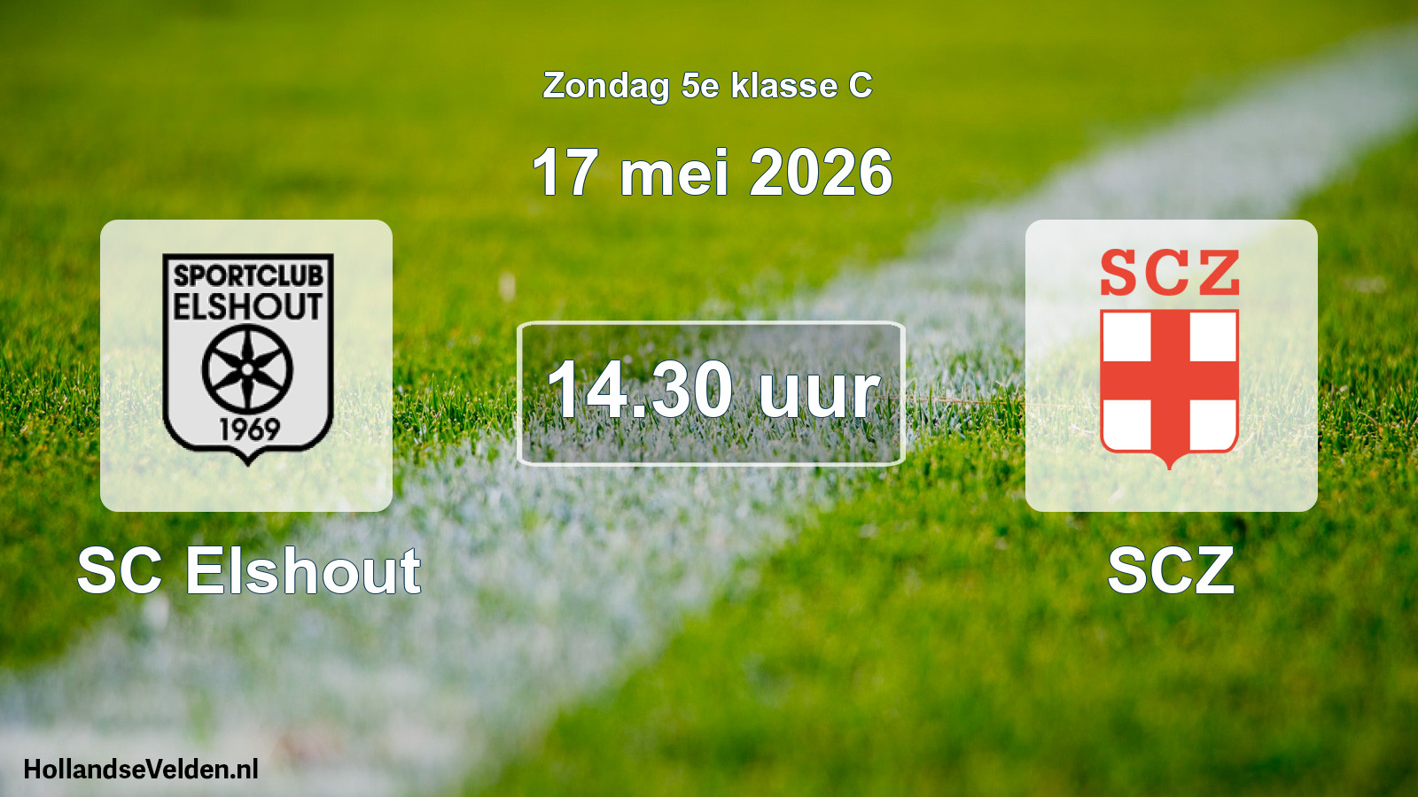 Geplande wedstrijd: SC Elshout - SCZ (17 mei 2026)
