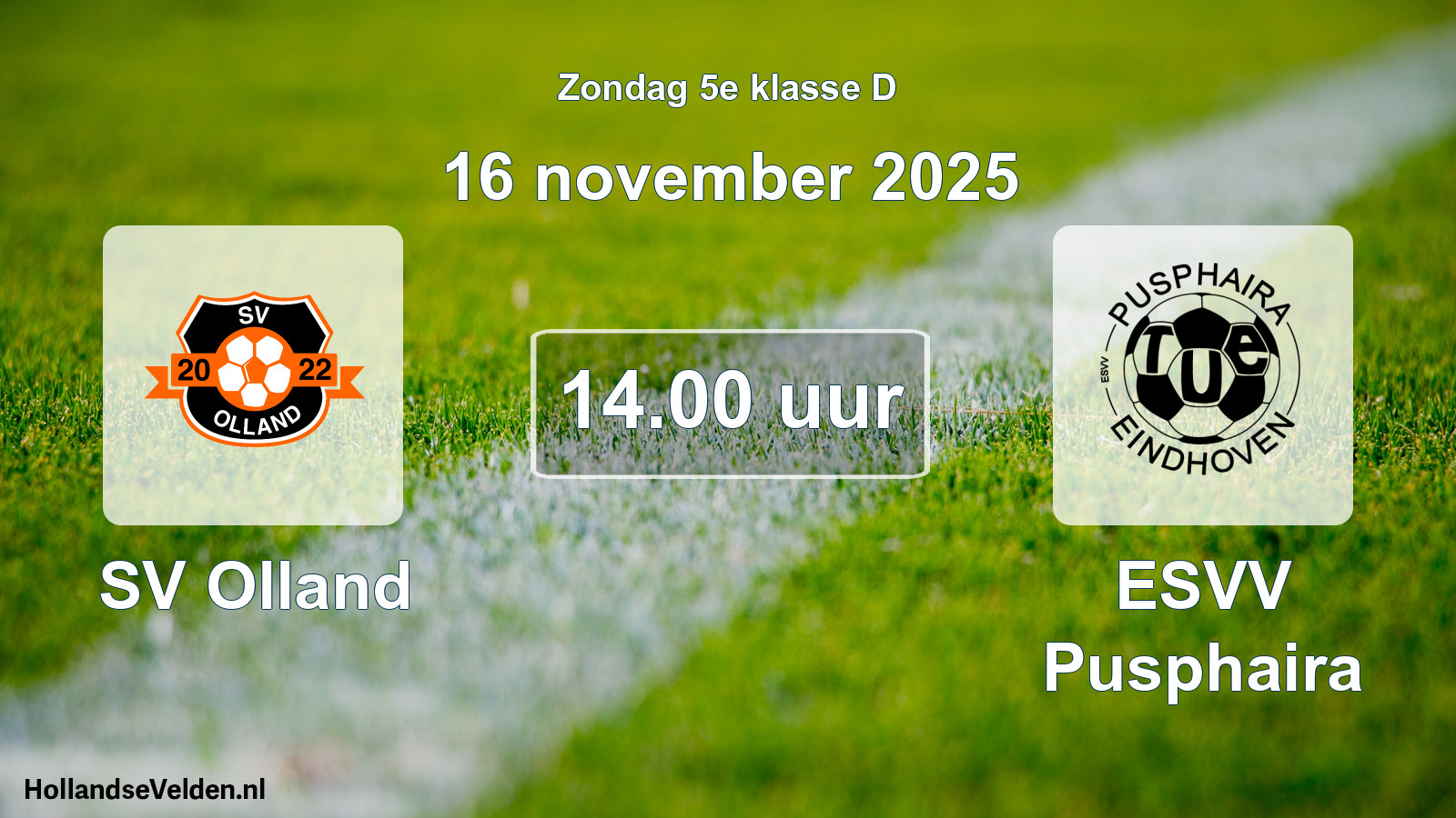 Scheduled Match: SV Olland - ESVV Pusphaira (16 November 2025)