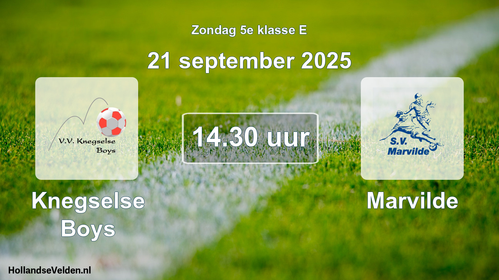 Geplande wedstrijd: Knegselse Boys - Marvilde (21 september 2025)