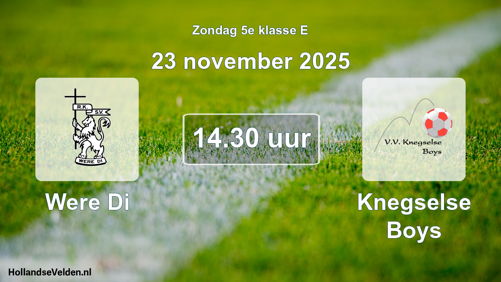 Geplande wedstrijd: Were Di - Knegselse Boys (23 november 2025)