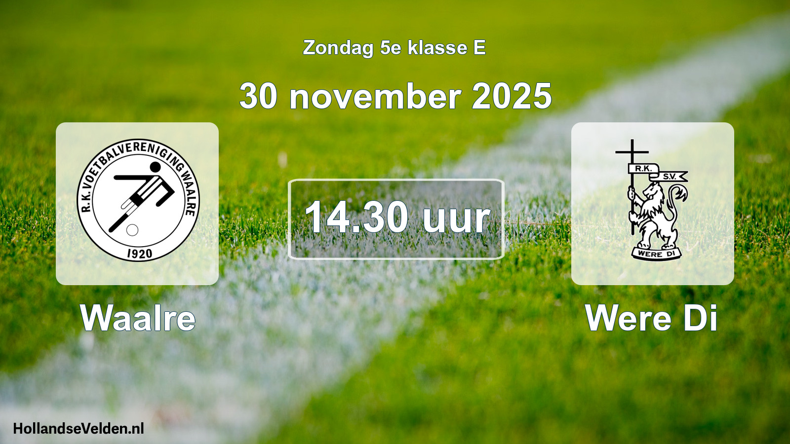 Scheduled Match: Waalre - Were Di (30 November 2025)