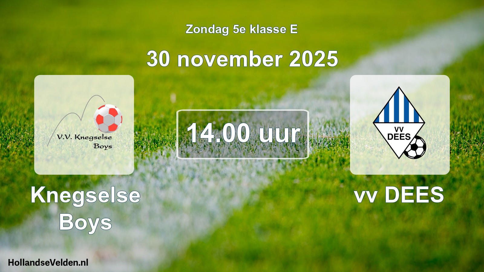 Scheduled Match: Knegselse Boys - vv DEES (30 November 2025)