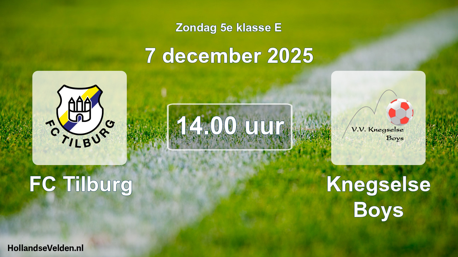 Geplande wedstrijd: FC Tilburg - Knegselse Boys (7 december 2025)