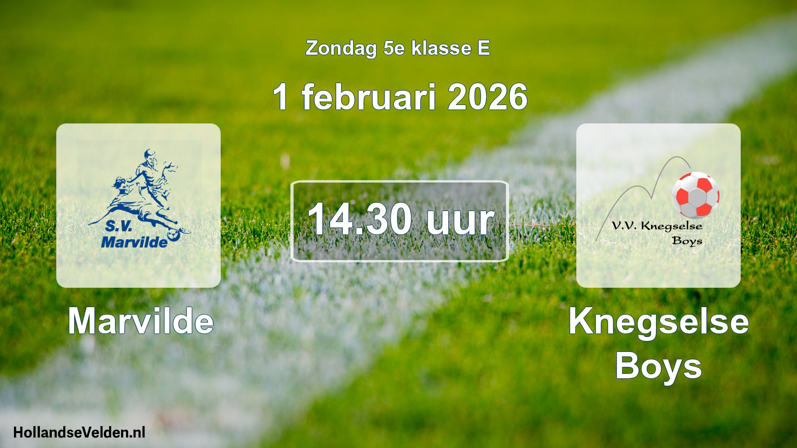 Geplande wedstrijd: Marvilde - Knegselse Boys (1 februari 2026)