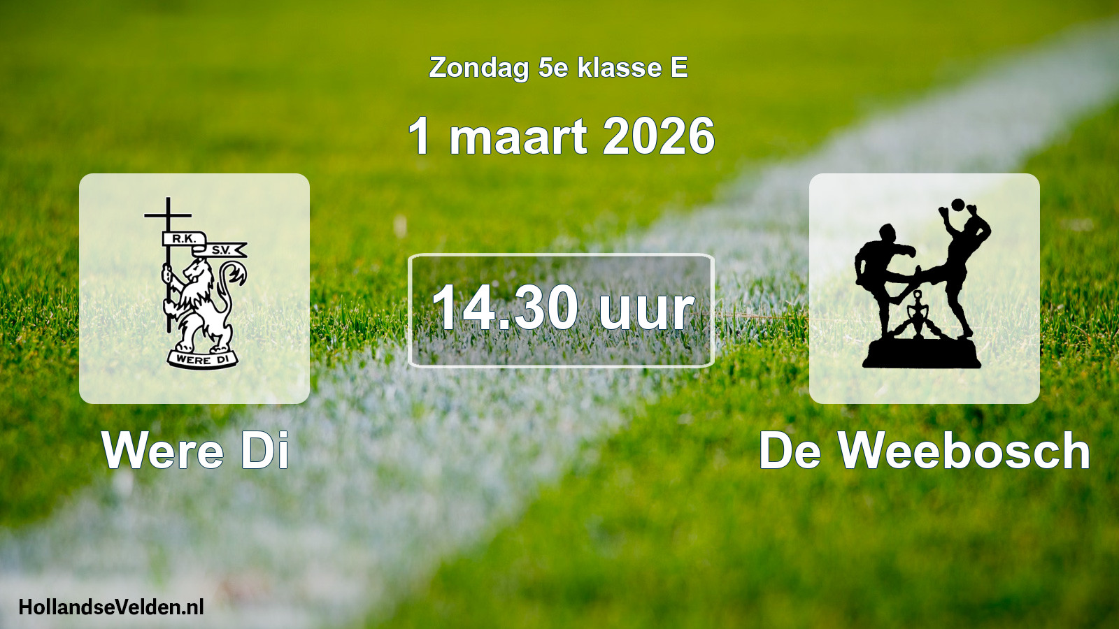 Geplande wedstrijd: Were Di - De Weebosch (1 maart 2026)