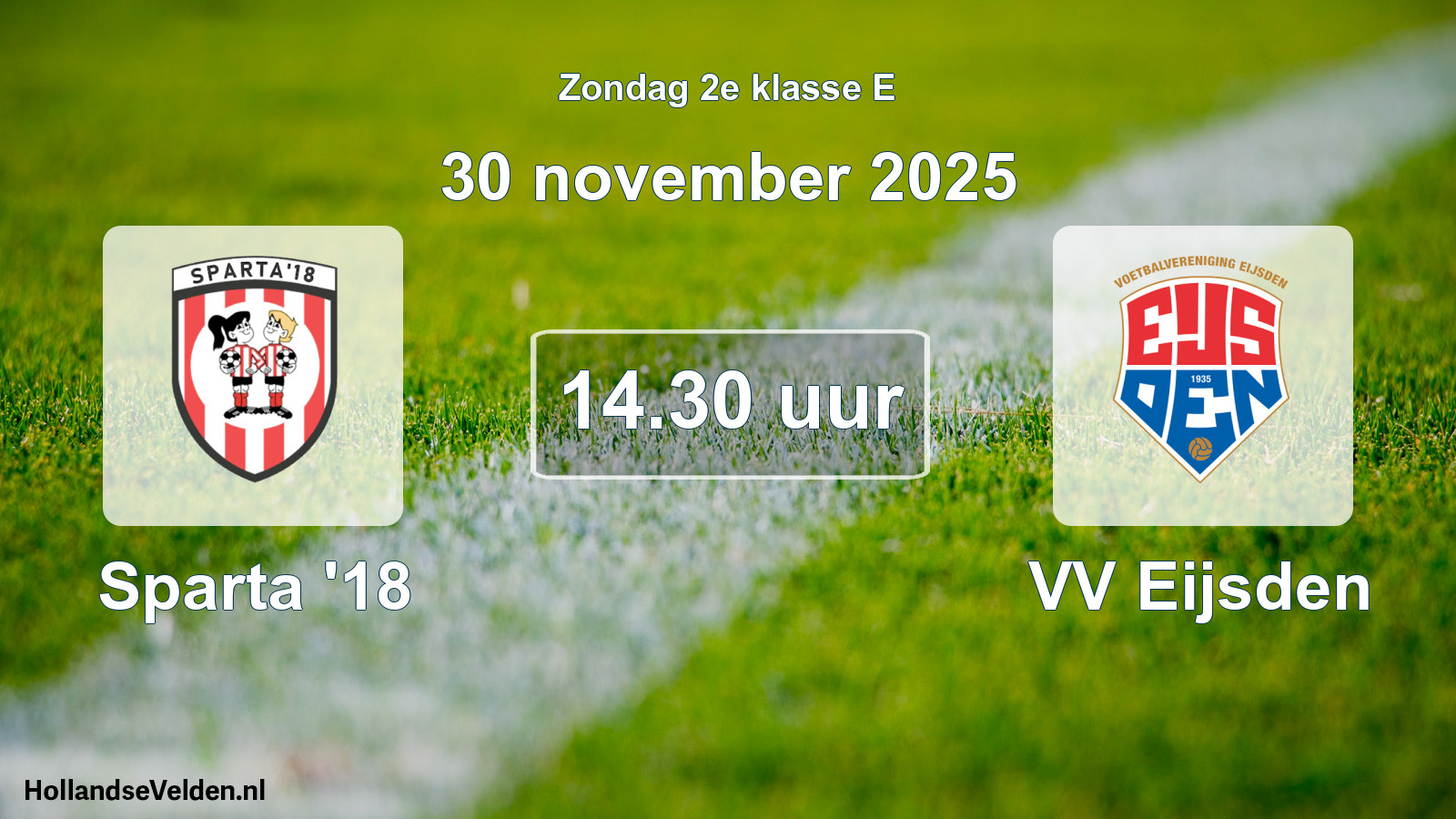 Scheduled Match: Sparta '18 - VV Eijsden (30 November 2025)