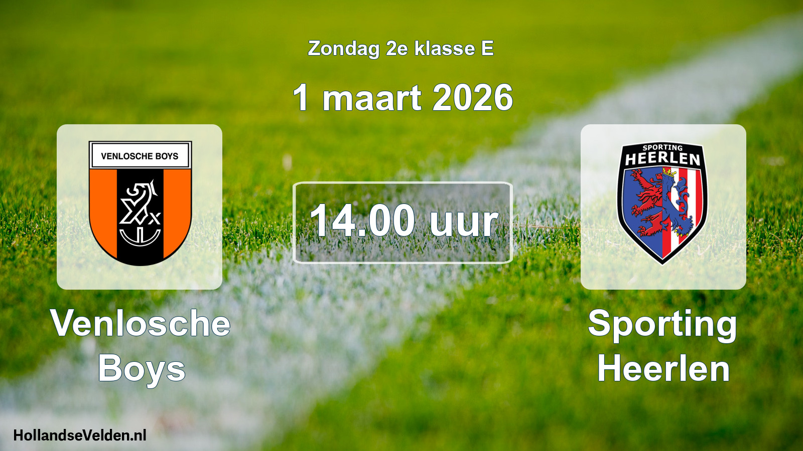 Geplande wedstrijd: Venlosche Boys - Sporting Heerlen (1 maart 2026)