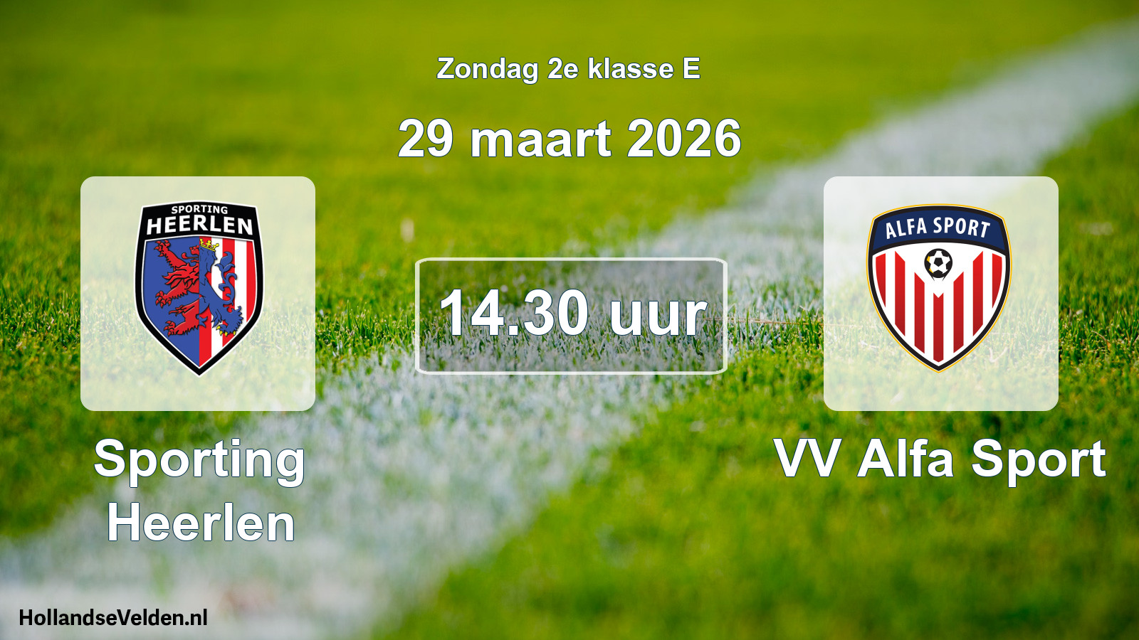 Scheduled Match: Sporting Heerlen - VV Alfa Sport (29 March 2026)