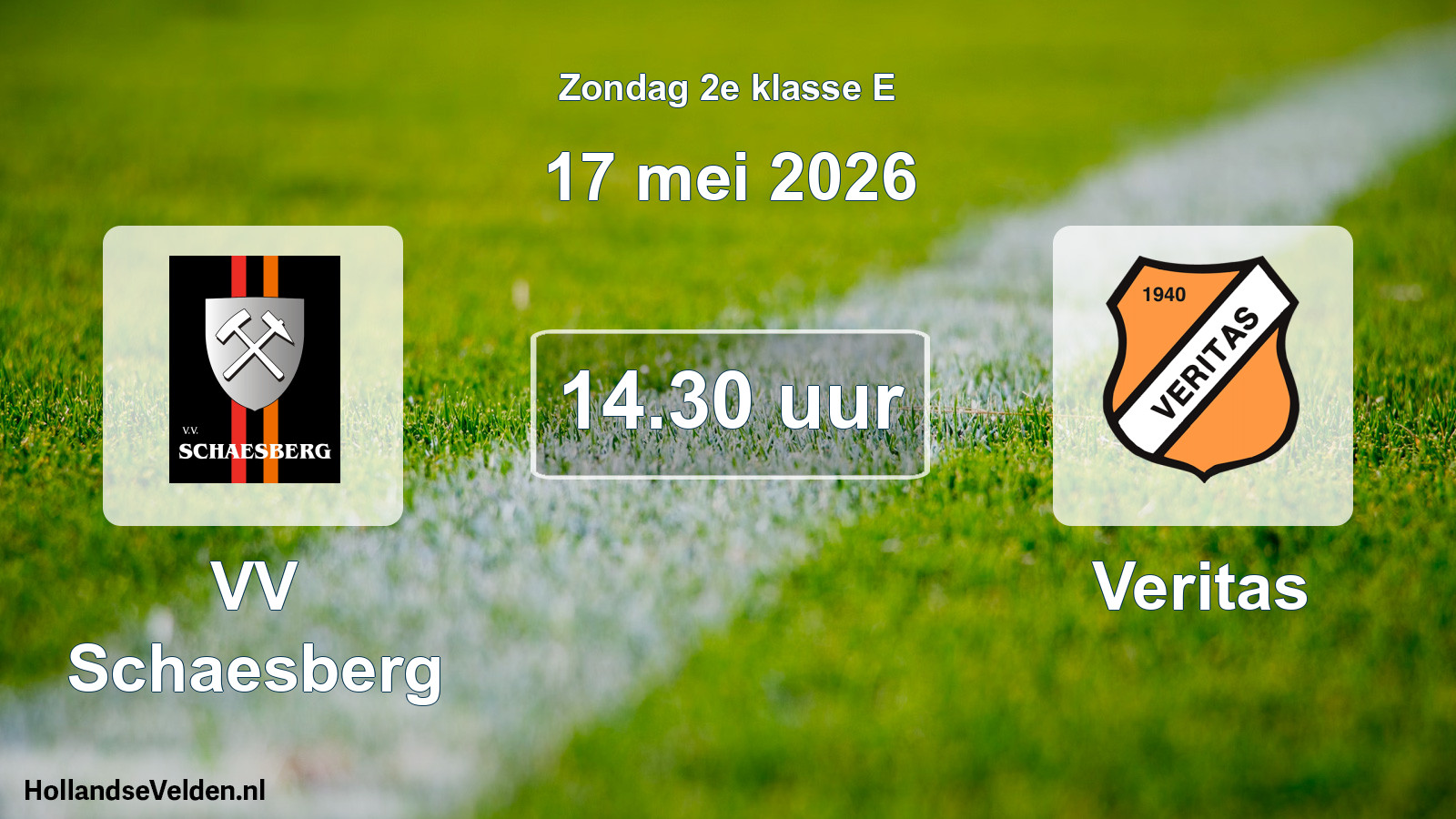Geplande wedstrijd: VV Schaesberg - Veritas (17 mei 2026)