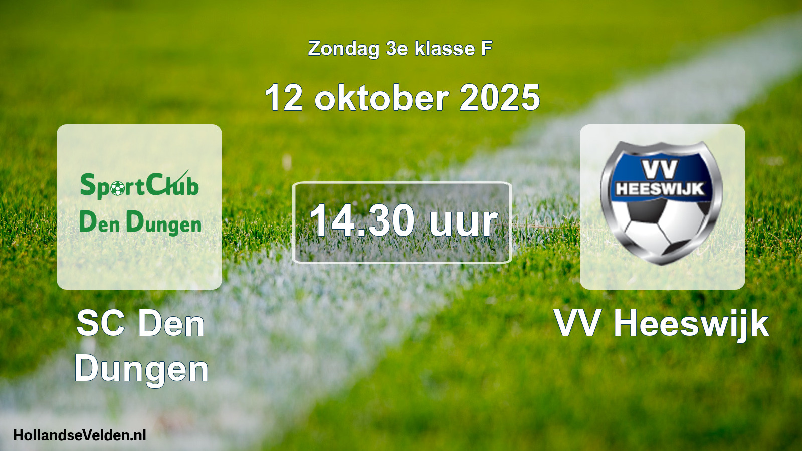 Geplande wedstrijd: SC Den Dungen - VV Heeswijk (12 oktober 2025)