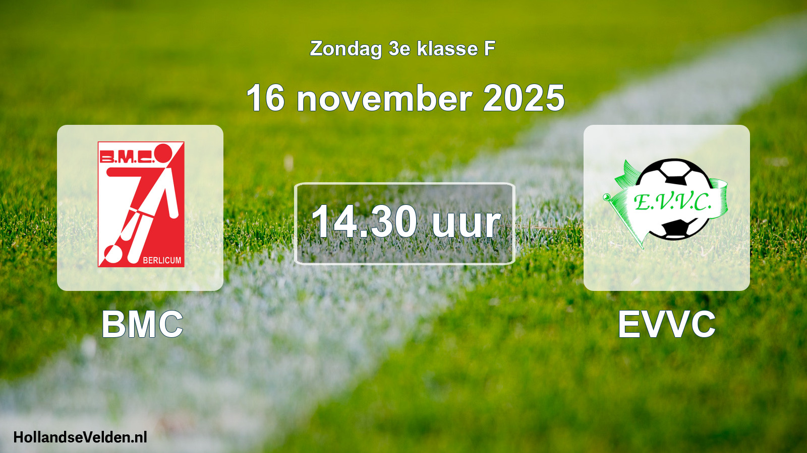 Geplande wedstrijd: BMC - EVVC (16 november 2025)