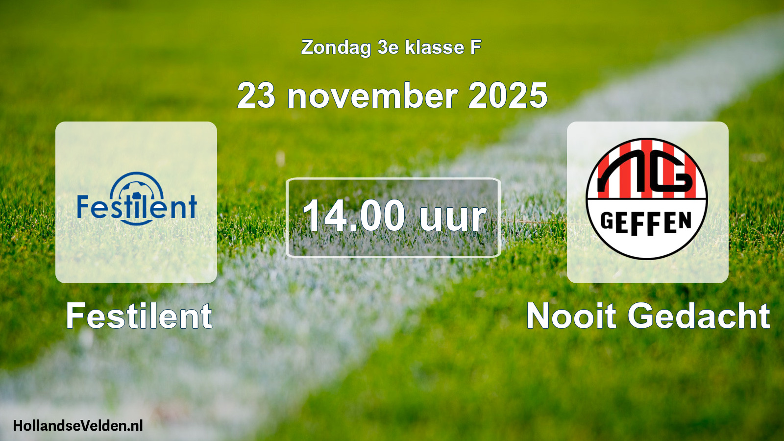 Geplande wedstrijd: Festilent - Nooit Gedacht (23 november 2025)