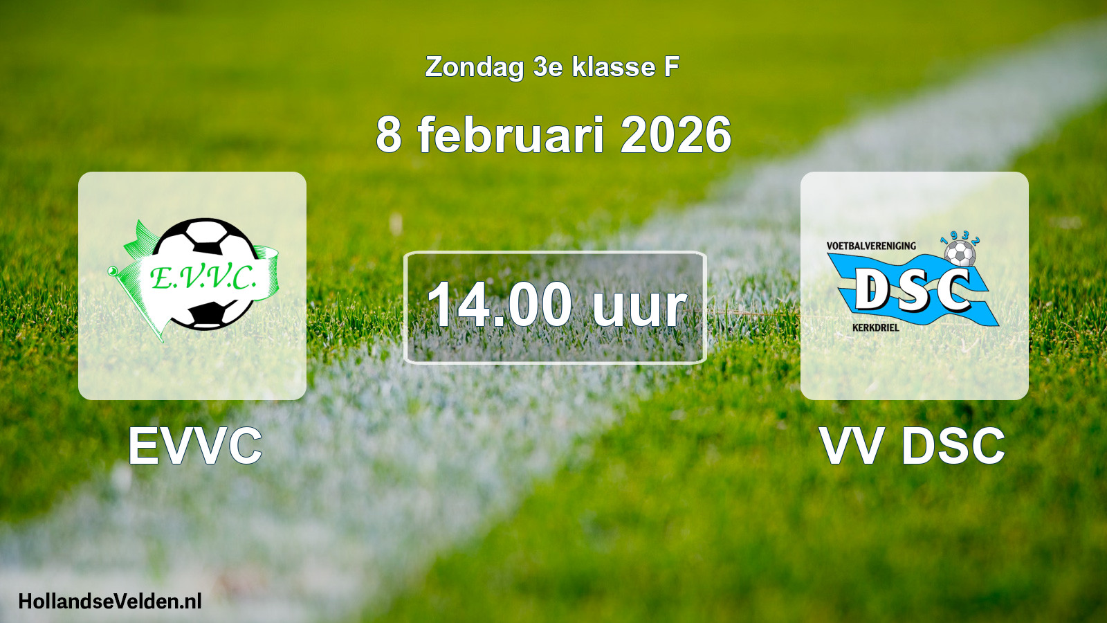 Geplande wedstrijd: EVVC - VV DSC (8 februari 2026)