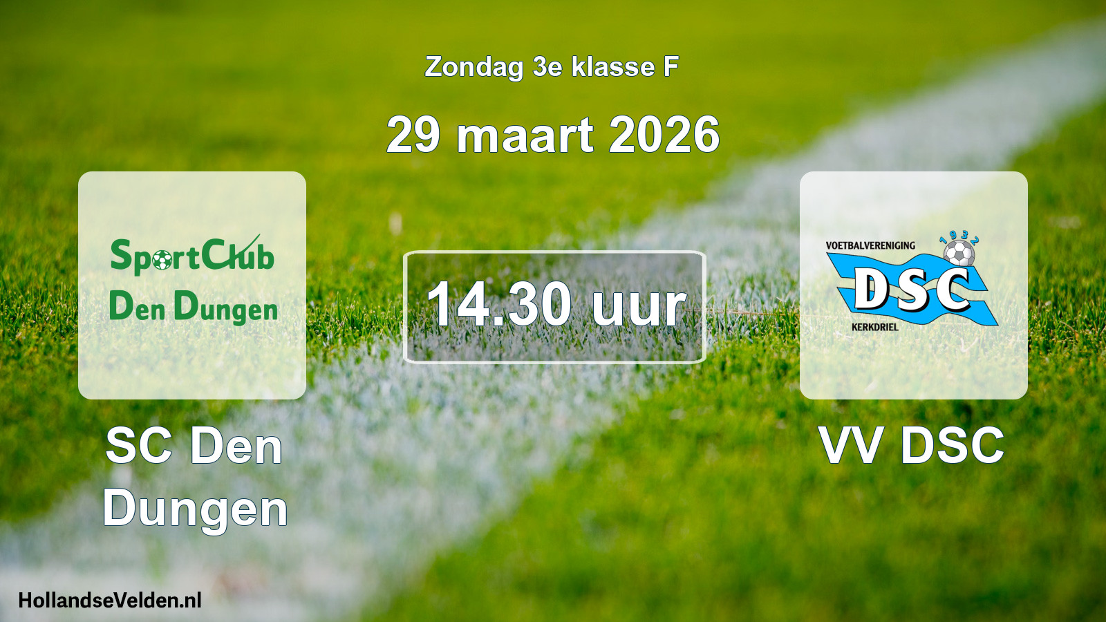 Scheduled Match: SC Den Dungen - VV DSC (29 March 2026)