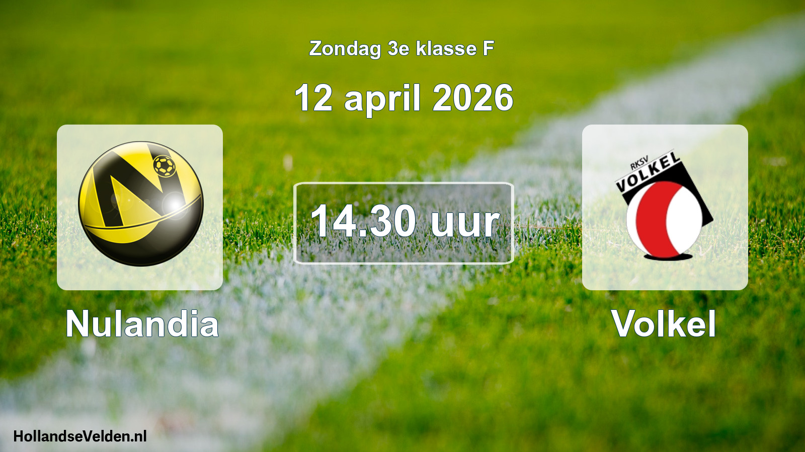 Geplande wedstrijd: Nulandia - Volkel (12 april 2026)