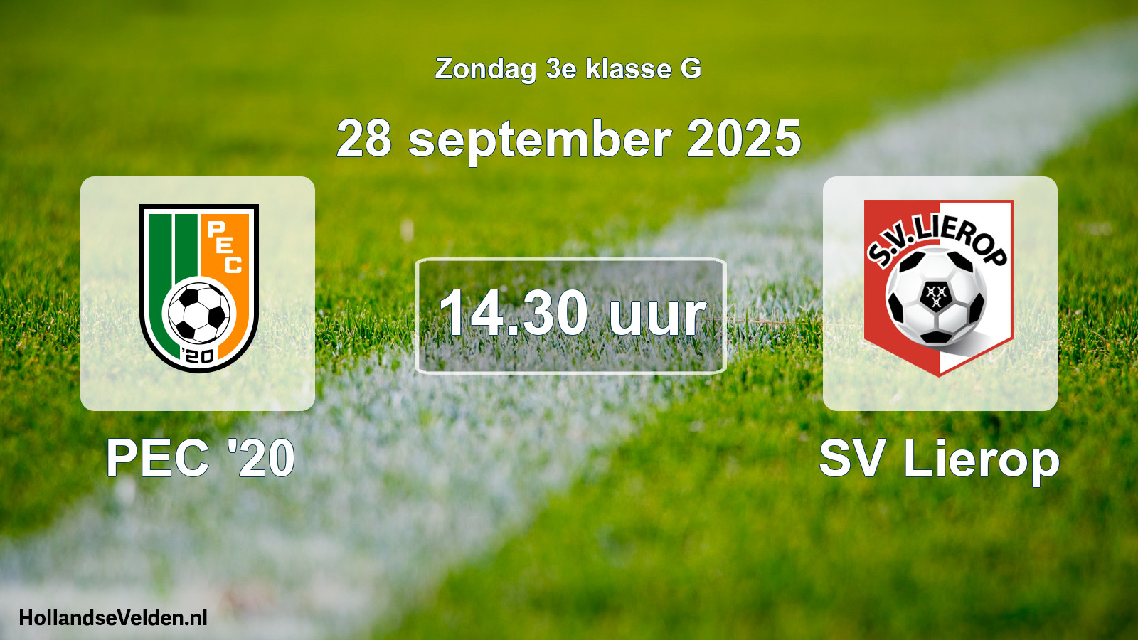 Scheduled Match: PEC '20 - SV Lierop (28 September 2025)
