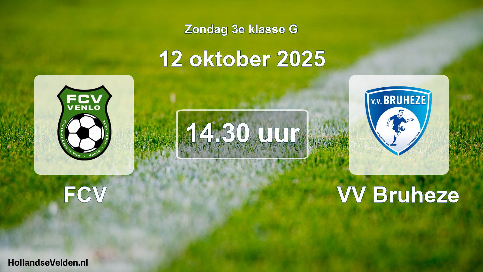 Geplande wedstrijd: FCV - VV Bruheze (12 oktober 2025)