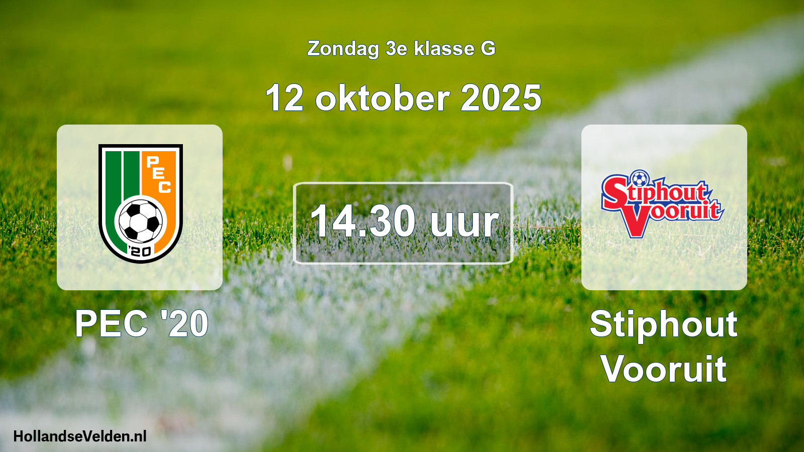 Scheduled Match: PEC '20 - Stiphout Vooruit (12 October 2025)