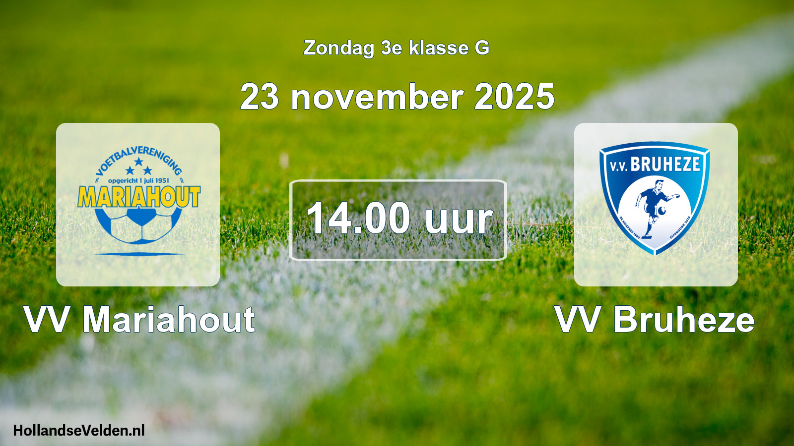 Scheduled Match: VV Mariahout - VV Bruheze (23 November 2025)