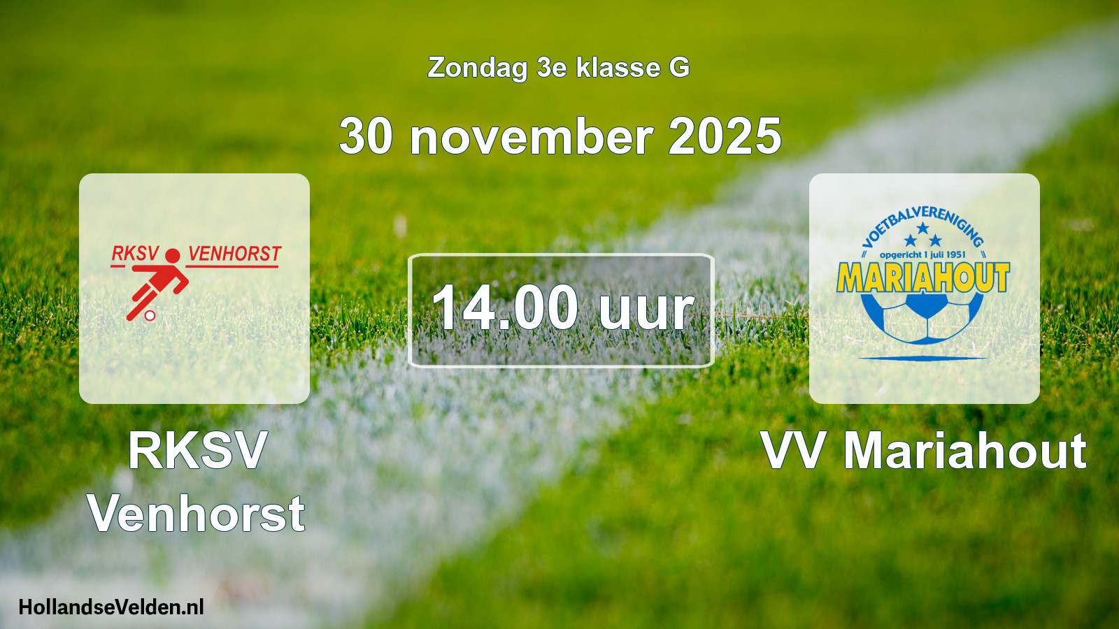 Scheduled Match: RKSV Venhorst - VV Mariahout (30 November 2025)