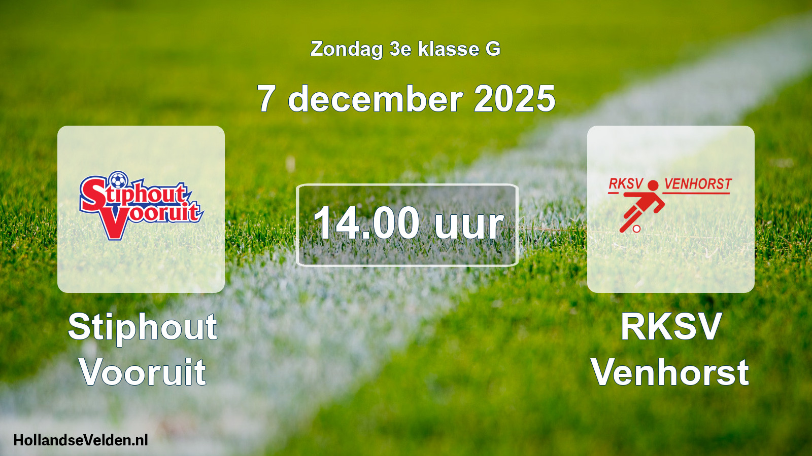 Scheduled Match: Stiphout Vooruit - RKSV Venhorst (7 December 2025)