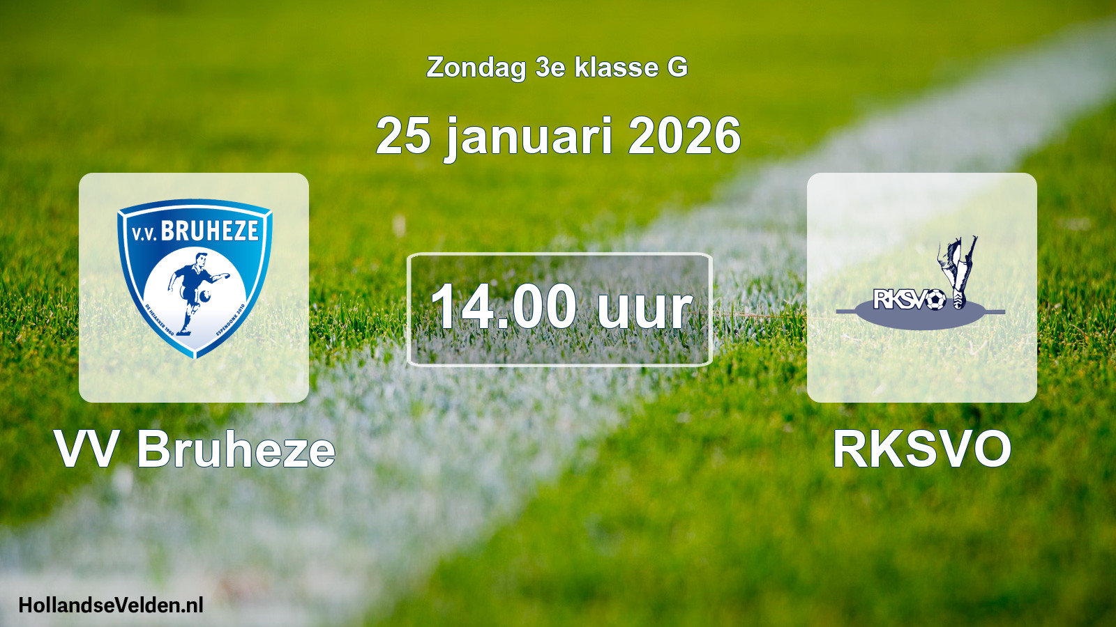 Geplande wedstrijd: VV Bruheze - RKSVO (25 januari 2026)