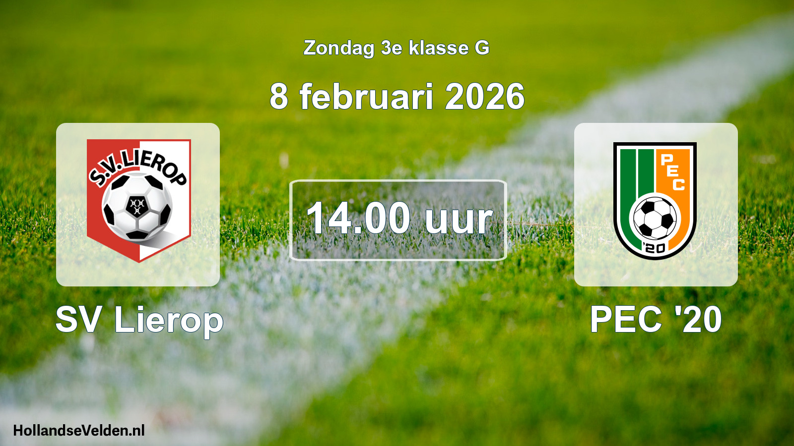 Scheduled Match: SV Lierop - PEC '20 (8 February 2026)