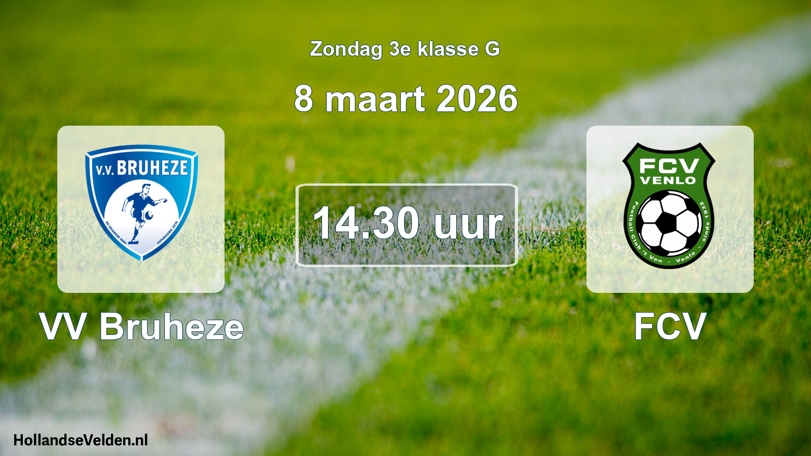 Geplande wedstrijd: VV Bruheze - FCV (8 maart 2026)