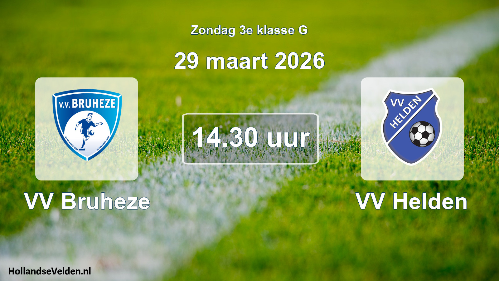 Scheduled Match: VV Bruheze - VV Helden (29 March 2026)