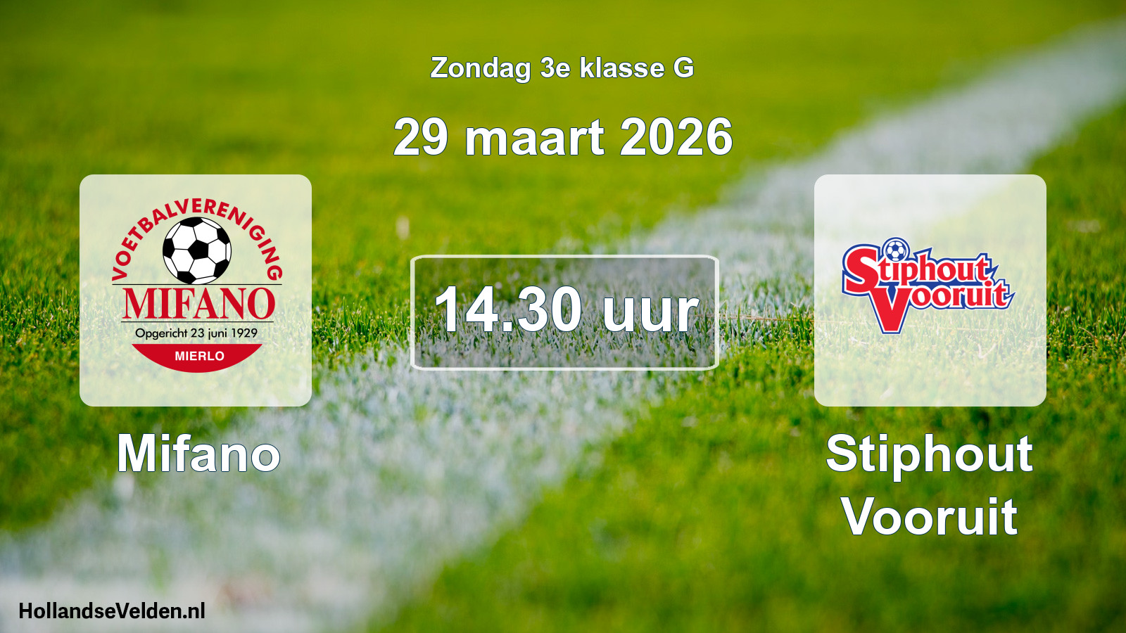Scheduled Match: Mifano - Stiphout Vooruit (29 March 2026)