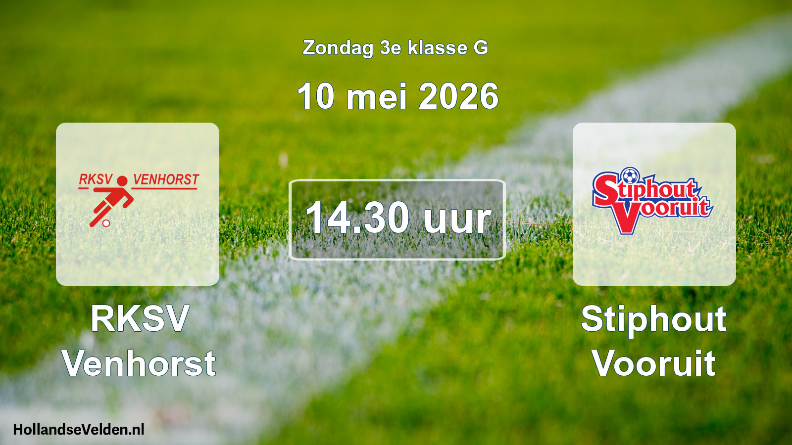 Geplande wedstrijd: RKSV Venhorst - Stiphout Vooruit (10 mei 2026)