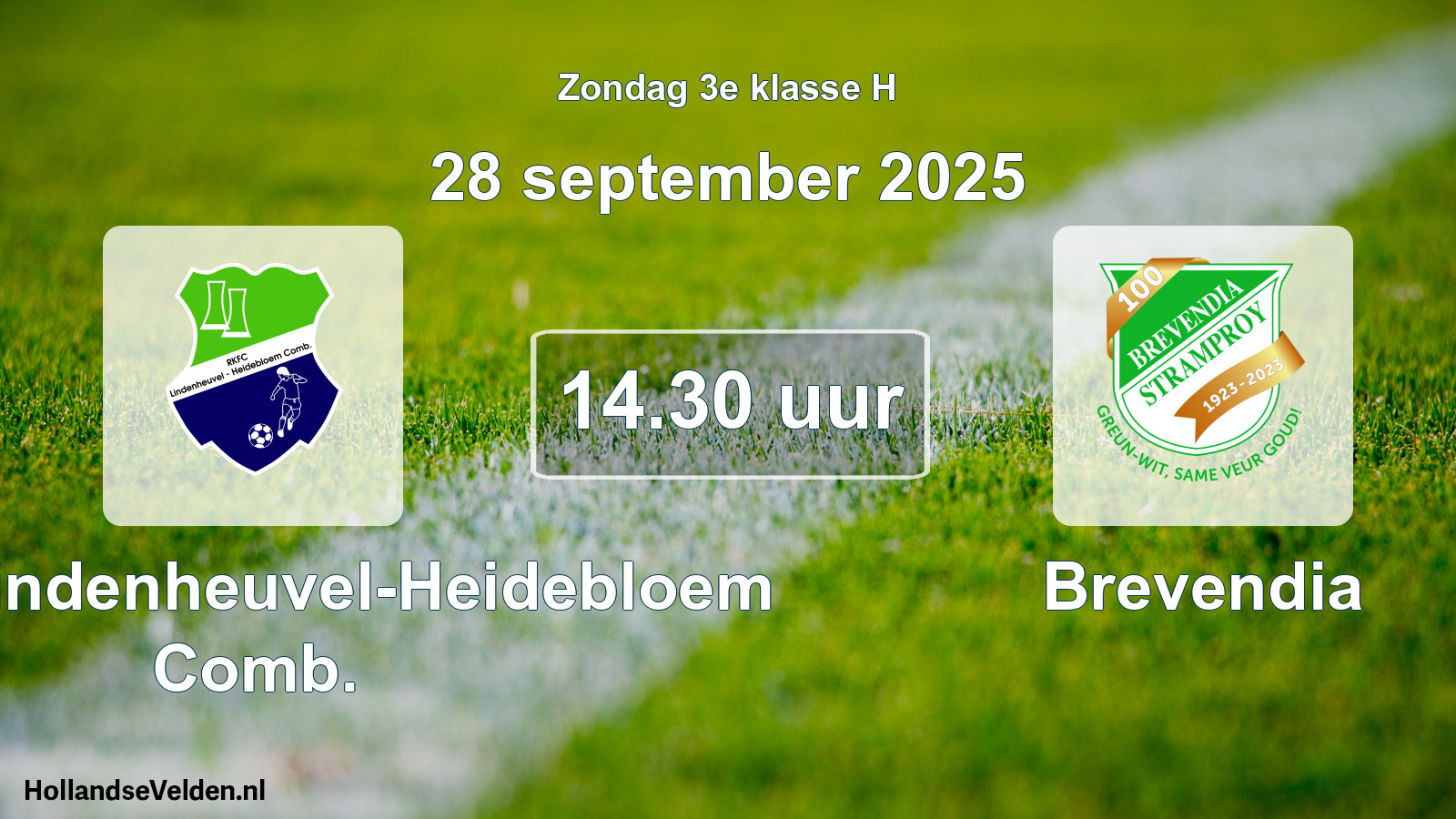 Scheduled Match: RKFC Lindenheuvel-Heidebloem Comb. - Brevendia (28 September 2025)