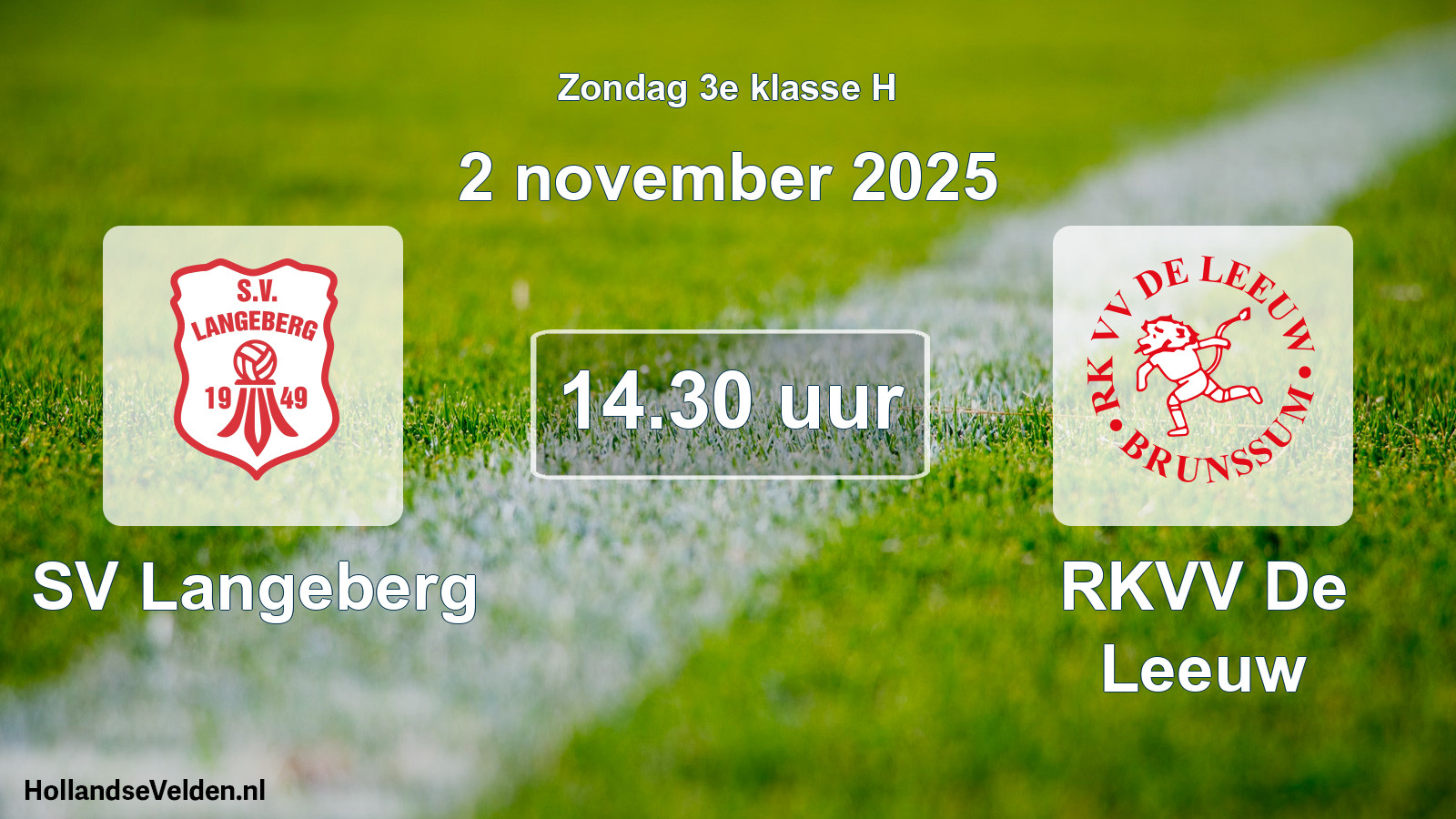 Scheduled Match: SV Langeberg - RKVV De Leeuw (2 November 2025)