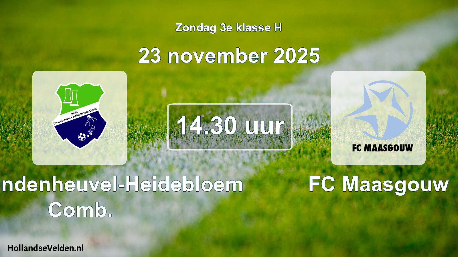 Scheduled Match: RKFC Lindenheuvel-Heidebloem Comb. - FC Maasgouw (23 November 2025)