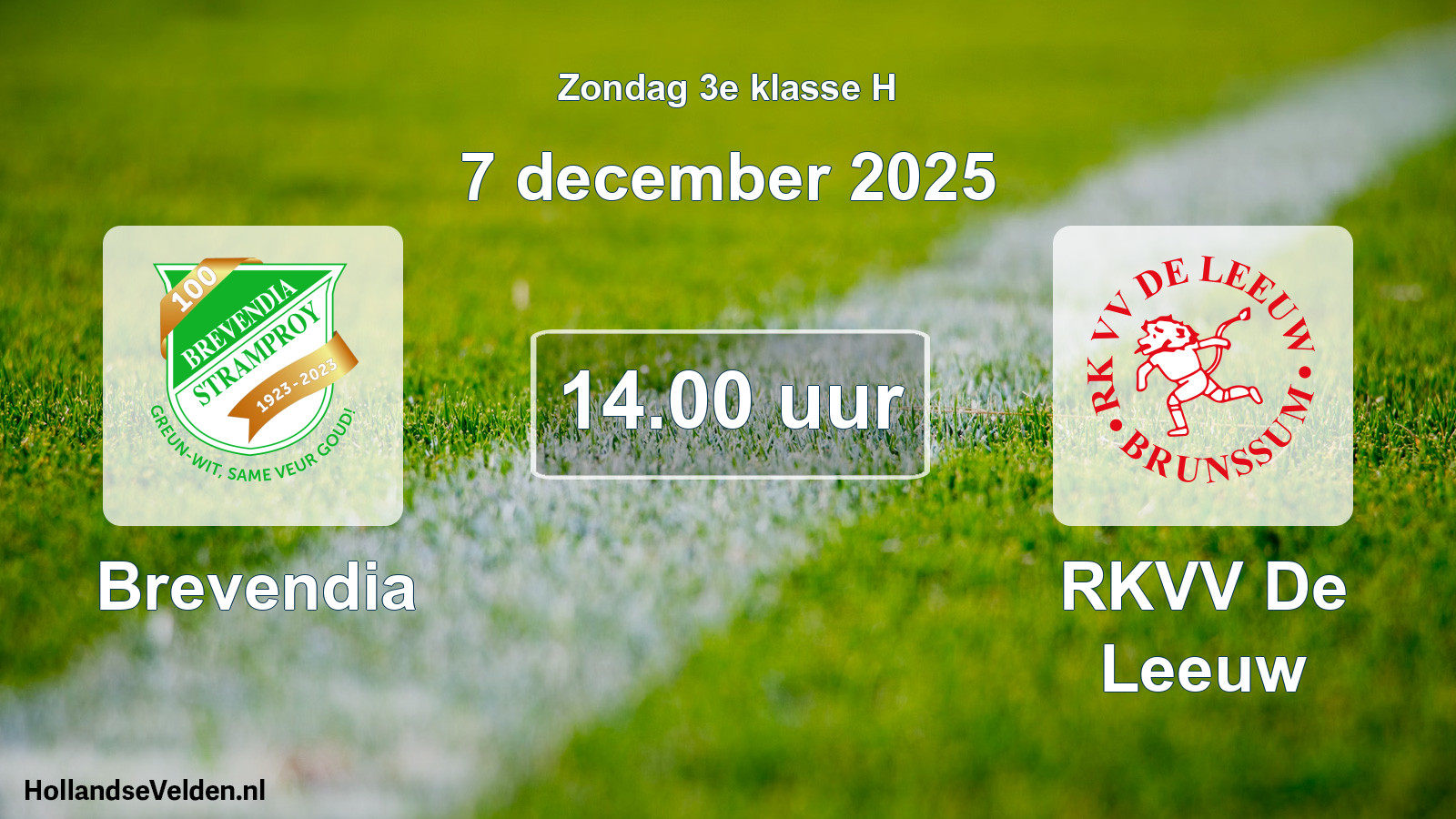Scheduled Match: Brevendia - RKVV De Leeuw (7 December 2025)