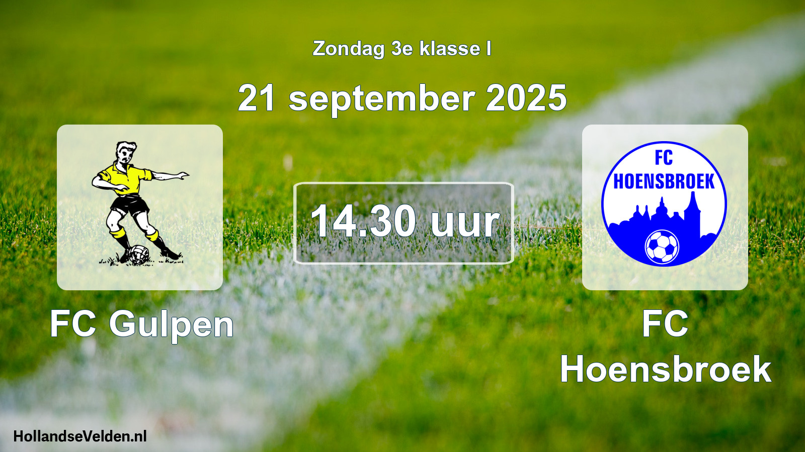Geplande wedstrijd: FC Gulpen - FC Hoensbroek (21 september 2025)