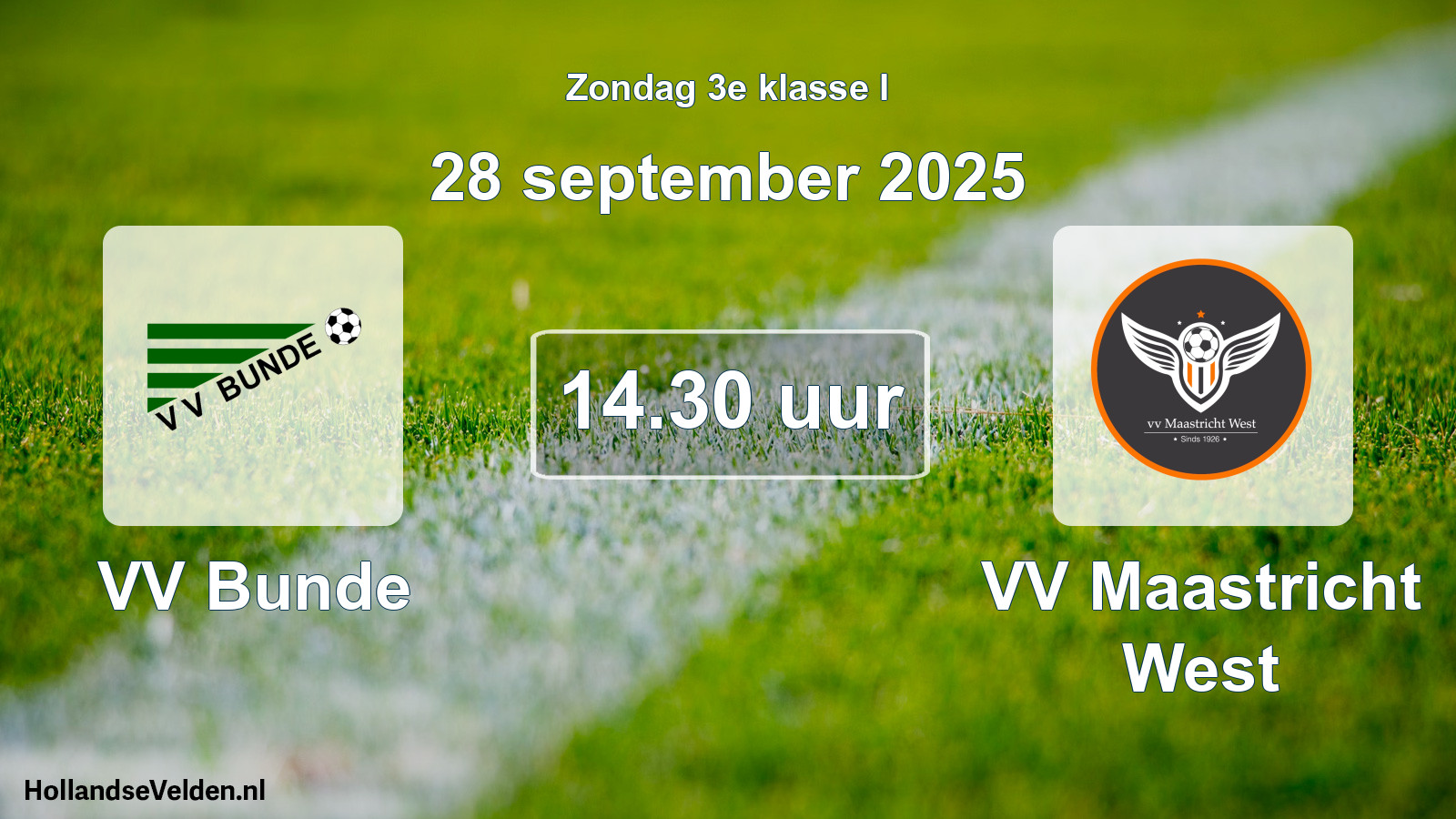 Scheduled Match: VV Bunde - VV Maastricht West (28 September 2025)