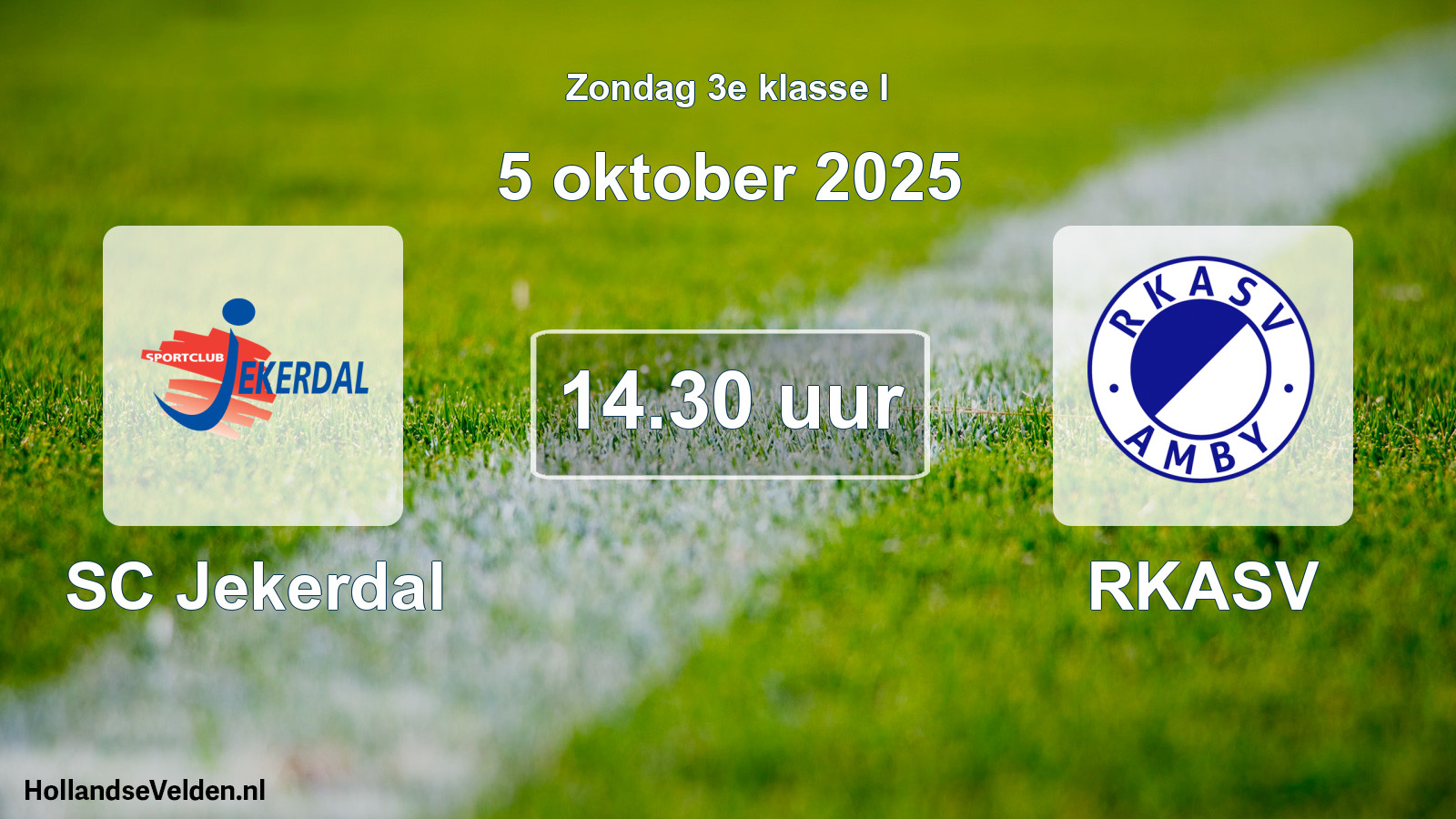 Scheduled Match: SC Jekerdal - RKASV (5 October 2025)