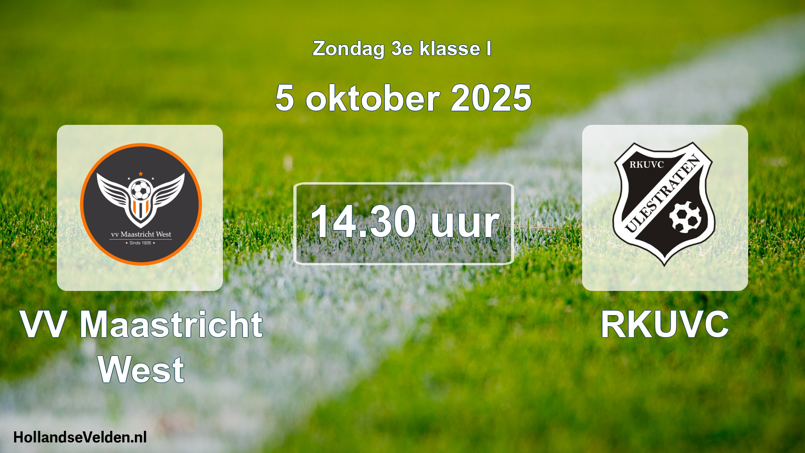 Geplande wedstrijd: VV Maastricht West - RKUVC (5 oktober 2025)